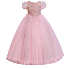 Edgeland亮片泡泡袖長洋裝