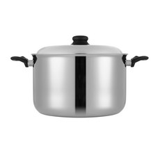 EDELKOCHEN 電磁爐適用雙耳3層304不鏽鋼湯鍋, 30*18.5cm, 亮面銀