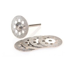 DREMEL 精美 配件 鑽石切割輪 5入 + 心軸