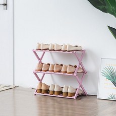 World收納折疊式鞋收納架 25-AA40 3層 50cm, 紫色的