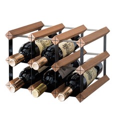 Rihel紅酒瓶架 9格, 黑色, 1個