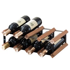 Rihel紅酒瓶架 8格, 黑色, 1個