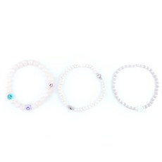 天然石串珠層疊手鍊製作3款DIY套組, 款式3 淺粉色, 1套