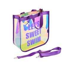 SWEET SWIM 全息網眼圓形游泳包, 紫色