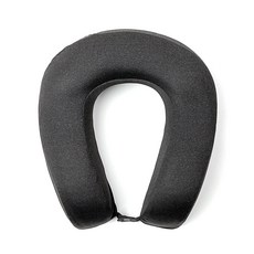 BEE STORE 素色U型記憶海綿頸枕, 啞光黑