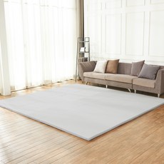 바니하우스 프리미엄 폴더매트 + 미끌림 방지패드 4p, 라이트그레이