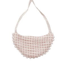 Ma lolotte 格紋圍兜+玩偶, 瑪瑯格紋粉色