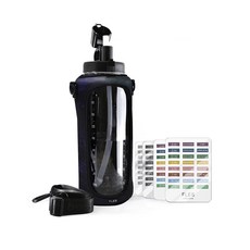 FLES 水壺組 吸管+水壺袋+背帶+貼紙 144入, 午夜藍, 2L