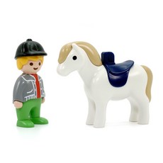 playmobil 摩比人 1 2 3男孩和小馬圖70410, 1個