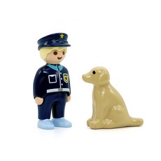 Playmobil 1 2 3 警察和警犬圖 70408, 1個