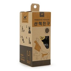 WalkingMate 幼犬提手便袋8p, 黑色, 8捲, 15枚