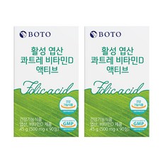 보뚜 활성 엽산 콰트레 비타민D 액티브 영양제, 90정, 2개, 90정