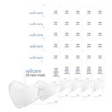 위케어 2D 황사마스크 중형 KF80, 화이트, 60개, 1개입