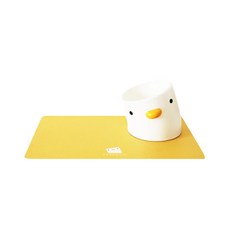 PURROOM 寵物防水餐具桌墊, 1個, 黃色