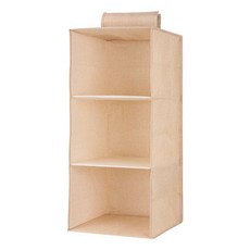 透明多功能3層收納掛架, 2 米色, 1個