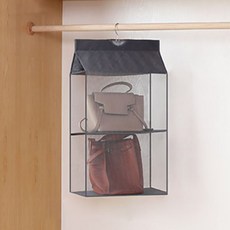 乾淨整理多用途2層收納掛架, 灰色, 1個