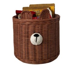 Isabel Home玩具收納藤編籃 大, 混合顏色, 1個