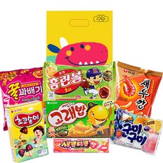 恐龍包裝綜合糖果零食7件組, 1組, 零食禮盒 5種+ 2種 隨機出貨