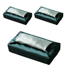 禮盒絲綢包袱布 80*80cm, 藍綠色 白色 綠色, 3個