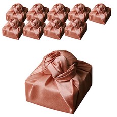 tongshop 絲綢單層包袱巾 55 x 55 cm, 10個, 627 深橘色