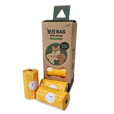 Plan Liferoom Dog NEW Flavor Barley Bag Poop Bag PL-P001 150p, 黃色, 1組