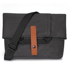 DADA男性用WM復古肩背包斜背包 w1122302, 黑色