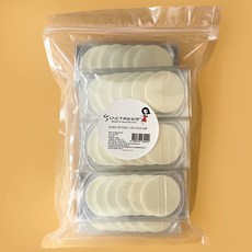 IACTRESS 膚色圓形粉撲 60入, 白色, 1個