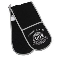 Jooang Objet斜紋一體型烤箱手套, 黑色, 1個