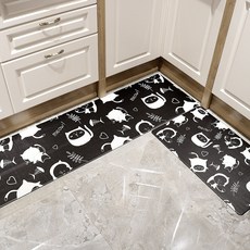 感性印花PVC廚房地墊, 24貓咪