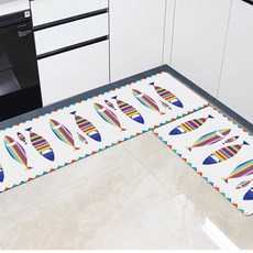 感性印花PVC廚房地墊, 23魚圖案