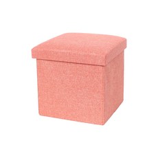 타니 다용도 수납스툴 38 x 38 x 38 cm, 레드