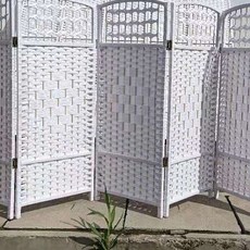 Thani 折疊隔斷分隔器 70 x 30cm + 底座, F型（白色）