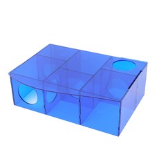 보라펫 햄스터 아크릴 미로 하우스 6룸형 중 골든용, 올 파랑, 1개