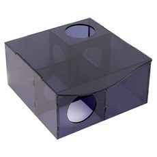 Bora Pet 全壓克力迷宮4房躲藏屋 小型/侏儒倉鼠用, 煙灰色, 1個