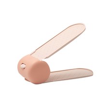 雙層可調節式收納鞋架, 02 粉紅色, 1個