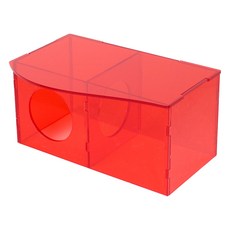 BoraPet 倉鼠壓克力迷宮藏身處 2房型 小型 侏儒倉鼠用, 全紅色, 1個