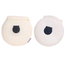 微波加熱式小熊矽膠熱水袋 白色 500ml+針織防燙布套, 1個