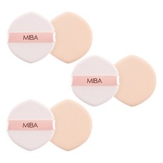 Miva Makeup Royal Petal Puff 2p, 3入, 象牙白