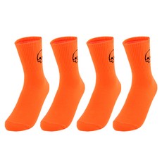 AVAVE 女款骷髏刺繡高爾夫球長襪 4雙, 橘子