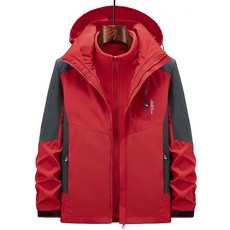 Owls 男款撞色運動風層次感戶外兩件式刷毛夾克 21518