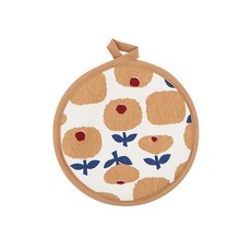 Jouer Objet 柔軟鍋墊, 09 圓形棕色花朵, 1個