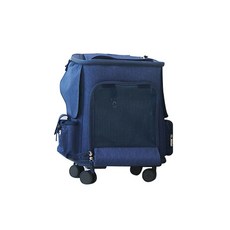 retoo 寵物 Lerry Lolly Plus 滾輪可分離式拉桿後背包, 海軍藍