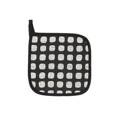 Juang Objet 蓬鬆鍋墊, 1個, 05 方形黑色波浪點綴