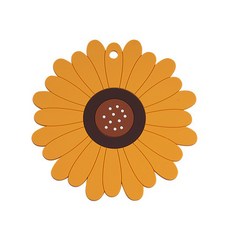 주앙오브제 바라기 실리콘 냄비 받침 02 미디엄 해바라기 M, 노란색, 1개