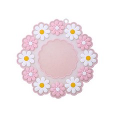 주앙오브제 꽃말 실리콘 냄비 받침 쿠션 라지, 06 핑크 데이지, 1개