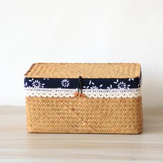 復古風竹蓋藤編籃 中型, 02封面, 1個