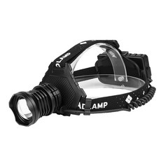 可充電 LED 頭燈 MAX 9000 12 XHP70, 黑色的, 1個