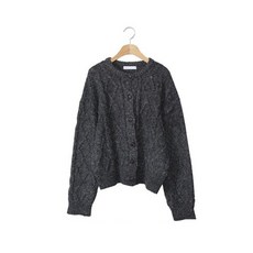 린다샵 여성용 루즈핏 꽈배기 니트 가디건 CD1774K1C