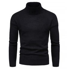 마켓에이 남성용 라인스티치 스웨터 목폴라