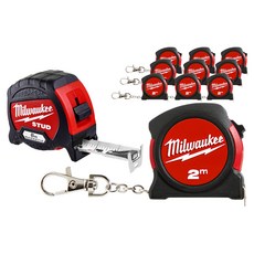 Milwaukee 鑰匙扣磁帶故事2M 48-22-5507 10P +研究磁帶膠帶8M 48-22-9707套組, 1套